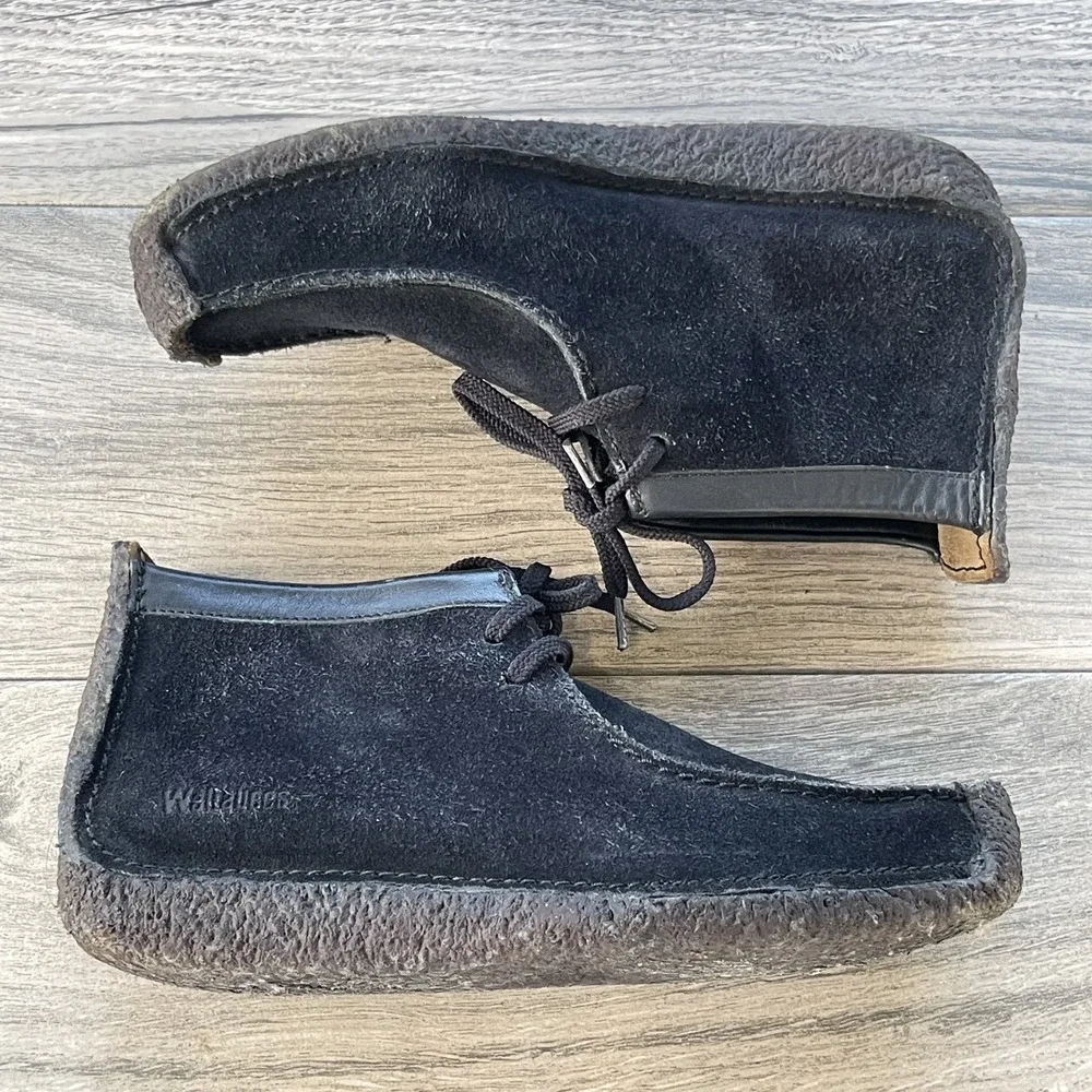 Clarks Wallabees Shoes Mens Size‎ 5.5 Suede Leather Lace Up Crepe Sole Casual